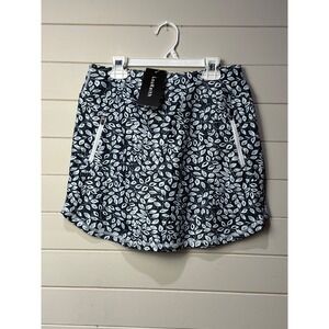 LouKeith Women's Athletic Skort Leaf Print Zip‎ Pockets Activewear Size M New